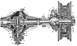 Vorderachse und Hinterachse, Kardanwellen, Räder GAZ 69, GAZ 69A.  Front axle and rear axle, propshafts, wheels GAS 69, GAS 69A. Передний мост и Задний мост, Передние и задние амортизаторы, карданные валы, колеса ГАЗ 69, ГАЗ 69А.