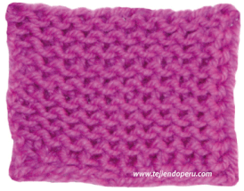 punto crochet o ganchillo tunecino reves