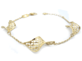 Bracciale in oro giallo 18 kt in filigrana ungari 6.70