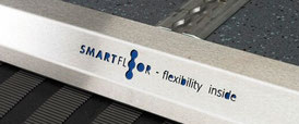 Part of the Smartfloor with logo "Smartfloor - flexibility inside"