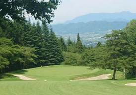 穂高カントリークラブ (名物ホール) 14番 PAR4