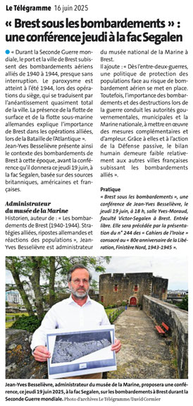 Le Télégramme, 16 juin 2025