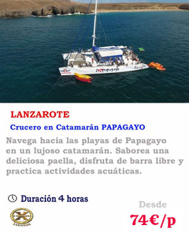 crucero en catamaran lanzarote