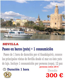 paseos en barcos por Sevilla
