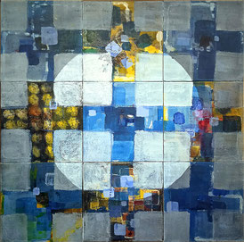 Renate Basten: Geometrisches Spiel (Malerei)