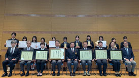 連盟表彰(祝意、優秀選手賞、奨励賞)を受けられた皆様