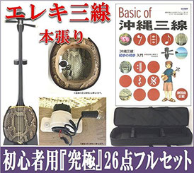 エレキ三線 本張り 初心者用フルセットの画像