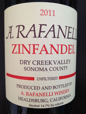 A.RAFANELLI ZINFANDEL 2011