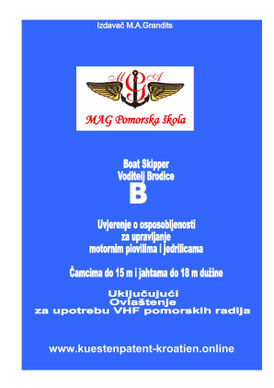 Materijali za učenje - Boat Skipper B Hrvatska licence za brodice i za jahte