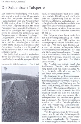 Bild: Saidenbach Talsperre Reifland Erzgebirge