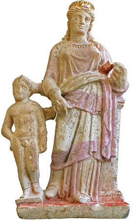 Aphrodite et son fils Eros