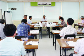第2回石垣市教育委員会定例会が行われた=25日、石垣市教育委員会事務所