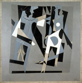 Pablo  Picasso, Arlequin et femme au collier, 1917      Paris, Musée national d'Art moderne