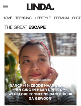 Screenshot of an interview with Nancy Tjalondo on the website of LINDA. magazine.