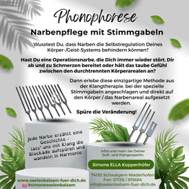 Narbenentstörung durch Phonophorese mit Seelenbalsam für Dich bei Simone Ella Koppenhöfer - Landkreis Heilbronn in Schwaigern-Niederhofen