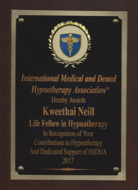 IMDHA Life Fellow in Hypnotherapy award