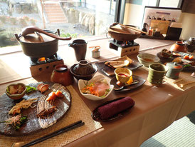 船山温泉　朝食　山梨　温泉　山の中の一軒宿　菜ちゃんのページ