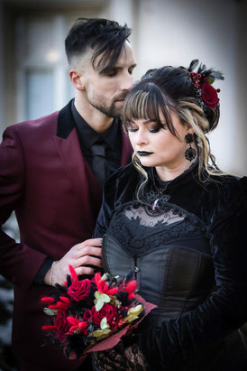 Gothic, Gothic Hochzeit, Gothic Hochzeit Dresden, Gothoc Styling Dresden, Makeup Artist Visagistin Dresden Gothic, Gothic Stylistin, Gothic Makeup, Gothic Braut Bräutigam, Gotik