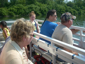 A View of the Erie Canal from the Bow of the Ship