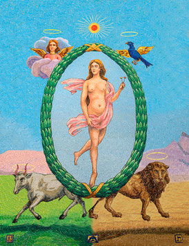 Carte XXI Le Monde - Tarot de Marseille