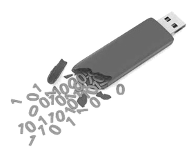 récupération de données de clé USB cassée