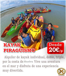alquiler de kayak Huelva