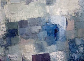 Jacques Aguila. Peinture à huile et sable sur panneau