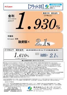 フラット35金利情報 2013年10月