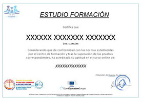 Titulación curso online certificado Estudio Formación