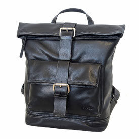 Rucksack Leder schwarz Lederrucksack
