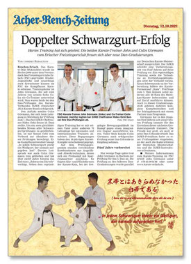 Karate Erlach, John Görmann, Colin Görmann, Dan-Prüfungen Bochum