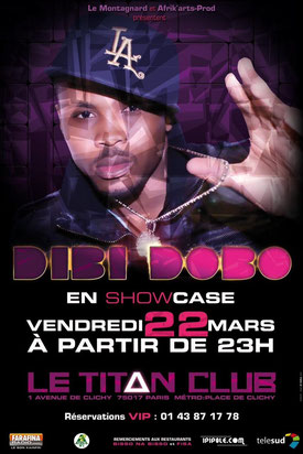 Dibi Dobo en showcase le vendredi 22 mars à partir de 23 h, le titan club paris