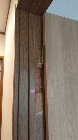 蝶番跡リペア補修