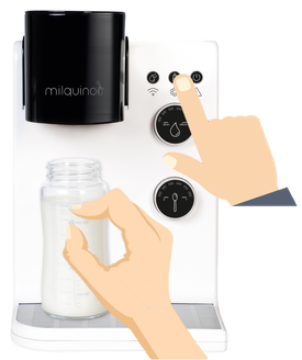 Babymilch Automat Zubereitung starten - Milquino