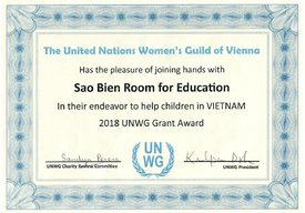 UNWG certificate / UNWG Urkunde / UN women support / UN Frauen helfen