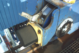 wheel flange lubrication on container crane