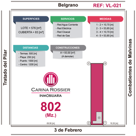 Carina Rossier Inmobiliaria vende lotes en Villa Elisa Entre Ríos.