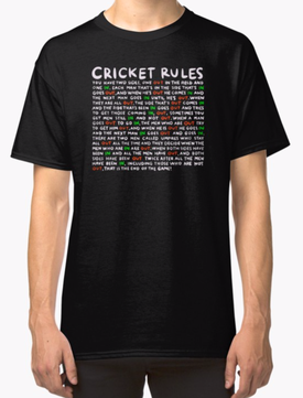 Hand-Written Cricket Rules Shirt