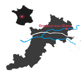 Carte Oradour sur Glane Haute vienne