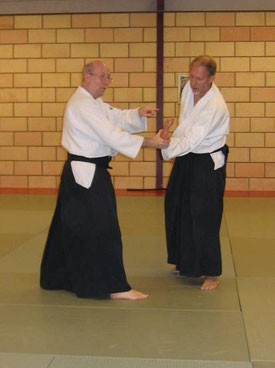 Sensei Ghislain Van Rossem, 6de dan Aikikai & Eddy Vincx, 3de dan Aikikai