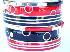 Sterling Silver & Resin Bangles              