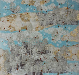 Petit Voyage éthéré ; silence extatique IX - 30cm x 30cm - Année 2018