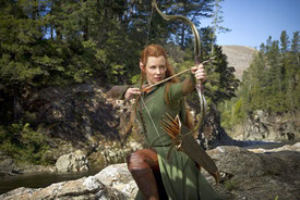 Tauriel in 'The desolation of Smaug' (Evangeline Lilly)