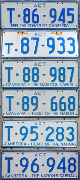 australische Nummernschilder