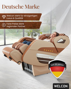 WELCON Sessel als hochwertige Designermöbel: Body-Scan, Zero-Gravity, Wärme, Fußreflexzonen. Modelle vergleichen mit Videos und Probesitzen auf Sessel-24.