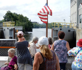 Troy Locks open up for us to sail back to Albany