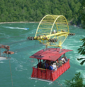 The Aerocar Hovers above the Niagara Whirlpool