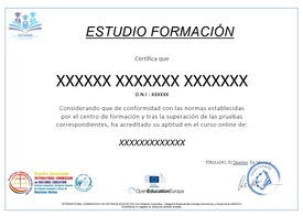 Titulación certificada estudio formacion
