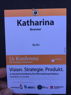 Konferenz Badge (adoptiert in Berlin ;)