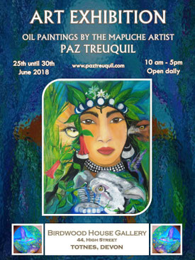 Cartel de la exposición en Birdwood House Gallery, Totnes, Inglaterra, 2018.